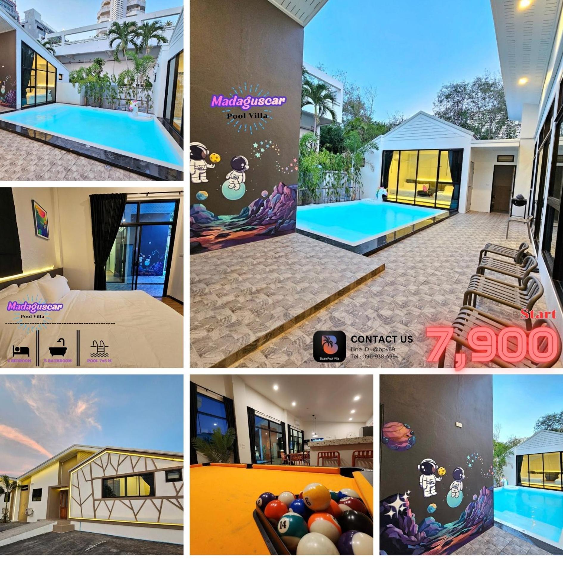 Madaguscar Private Pool Villa-Pattaya Jomtien Beach Exterior photo